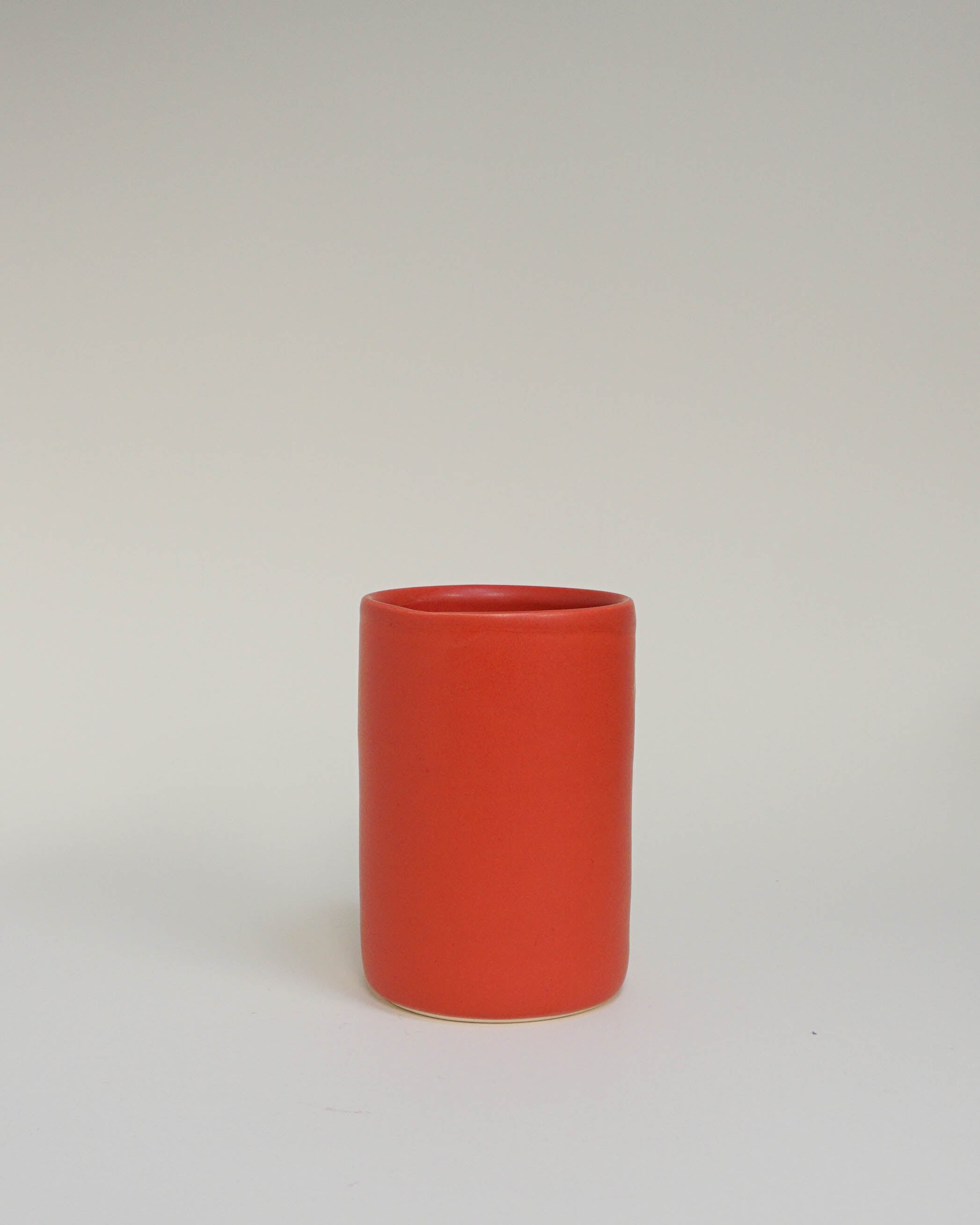 Tubular Vase in Lobster Red