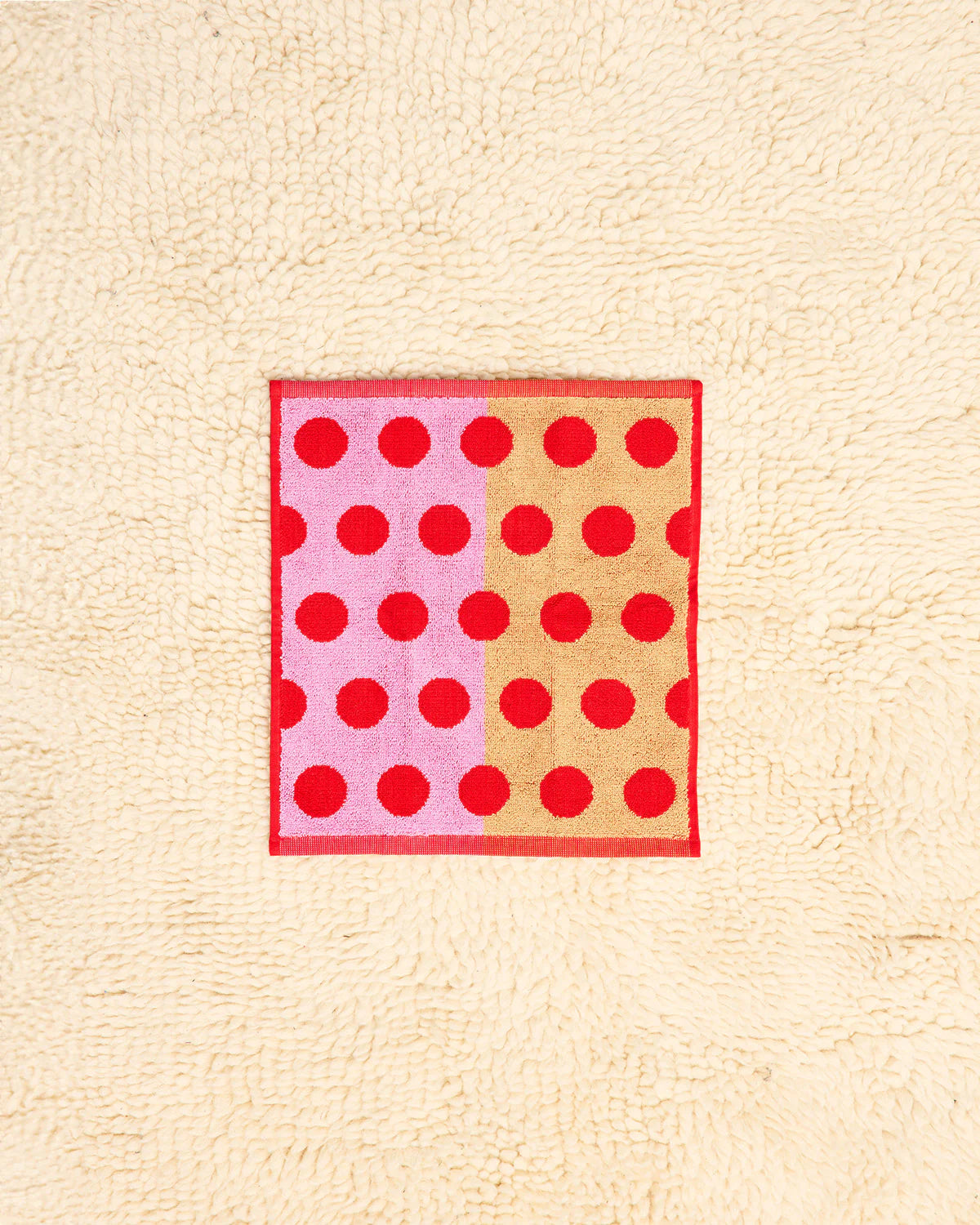 Red Dot Wash Cloth
