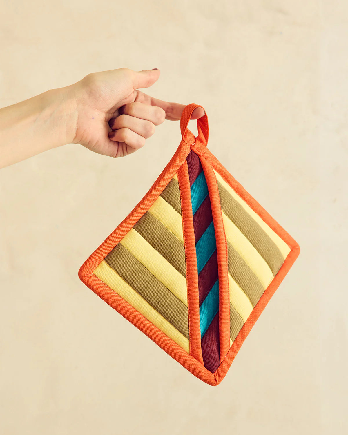 Stripe Pot Holder in Dragon Fly