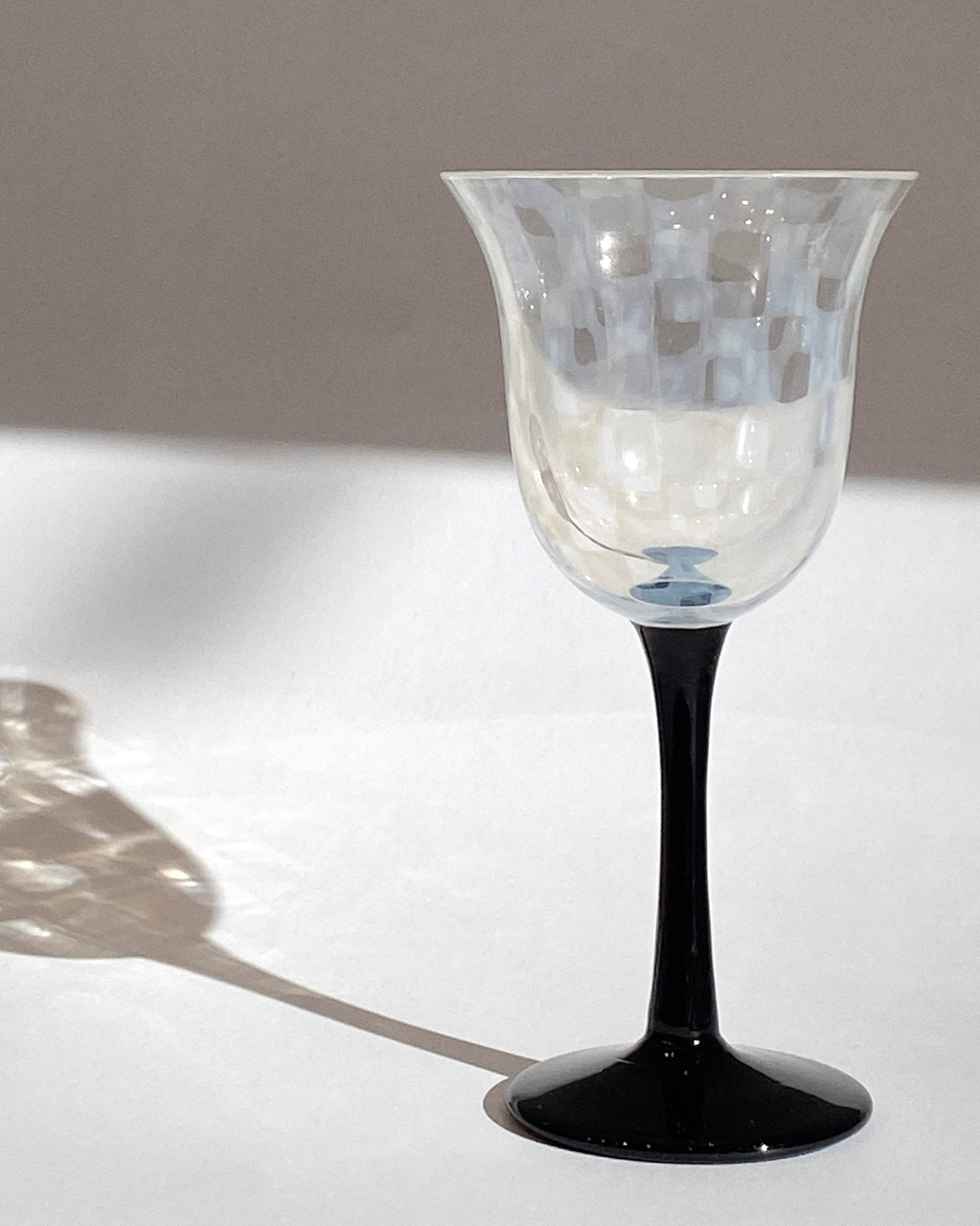 Checkered Wine Glass