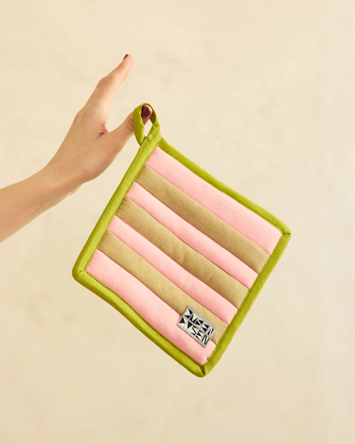 Stripe Pot Holder in Ladybug