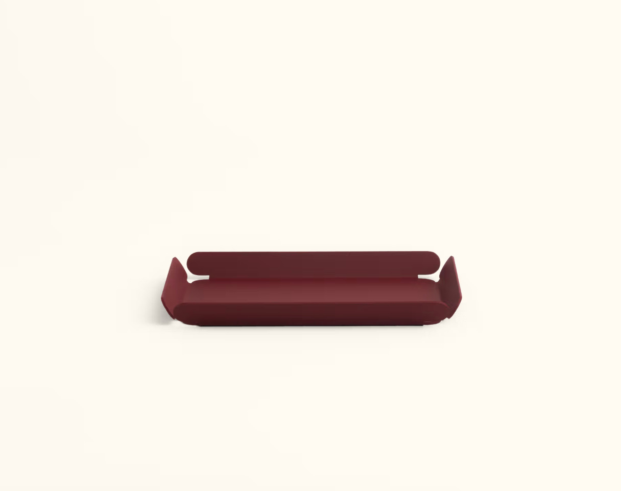 Small Desk Tray in Burgundy
