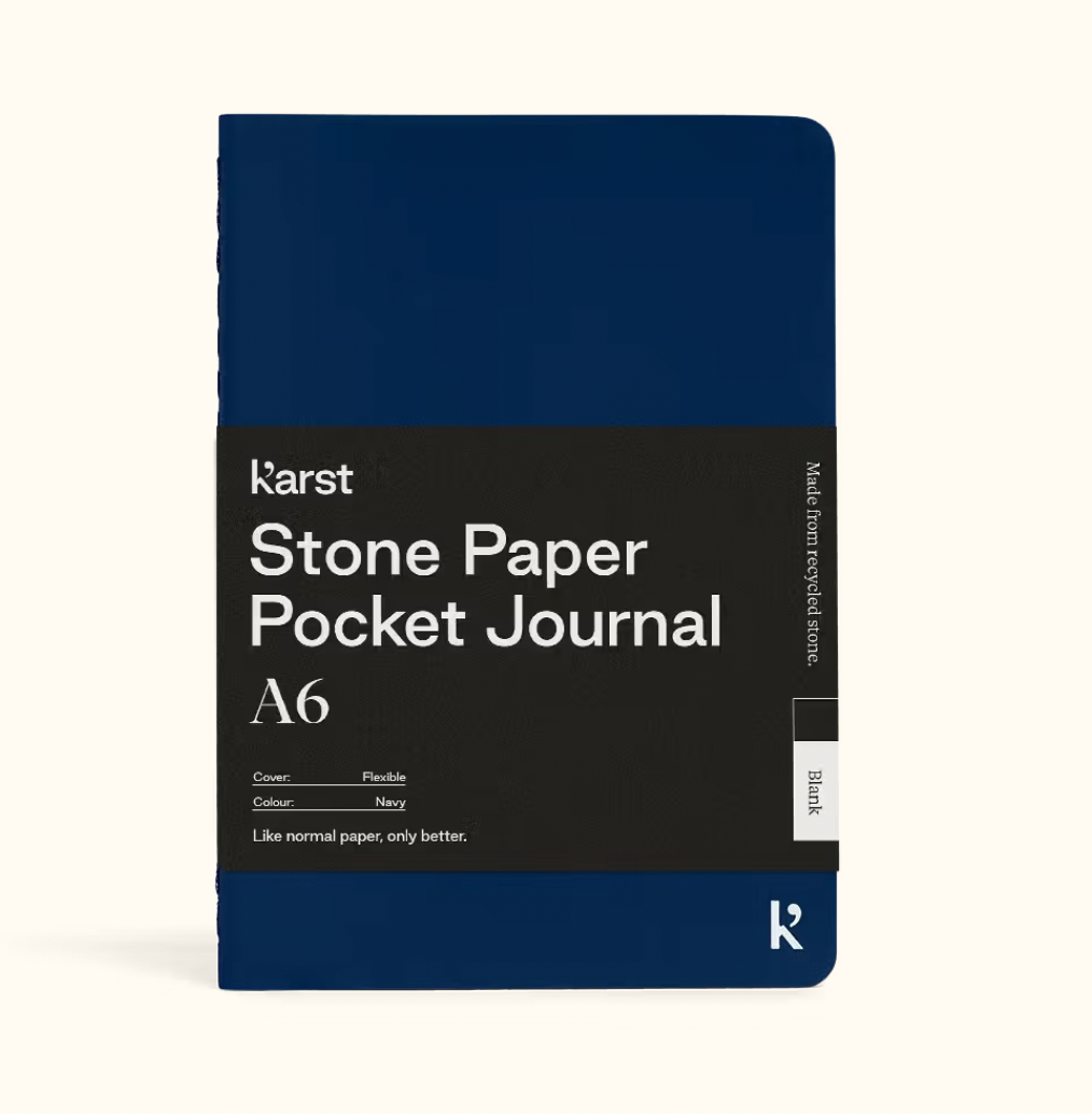 A6 Blank Pocket Journal - Navy