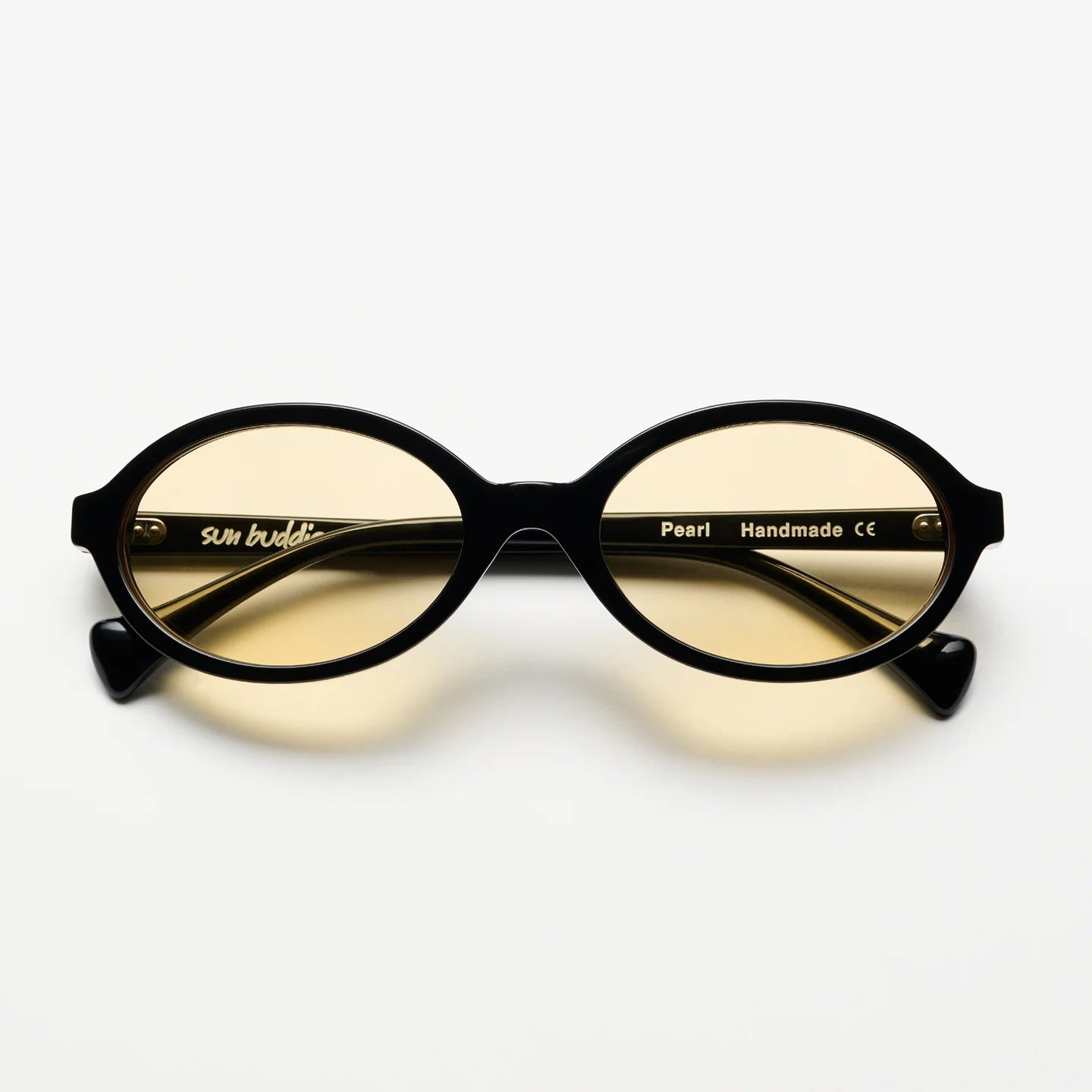 Pearl in Black with Yellow Lenses