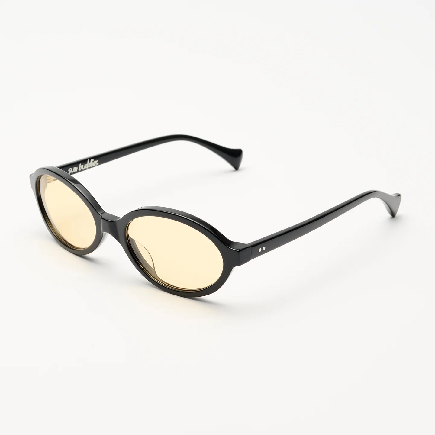 Pearl in Black with Yellow Lenses