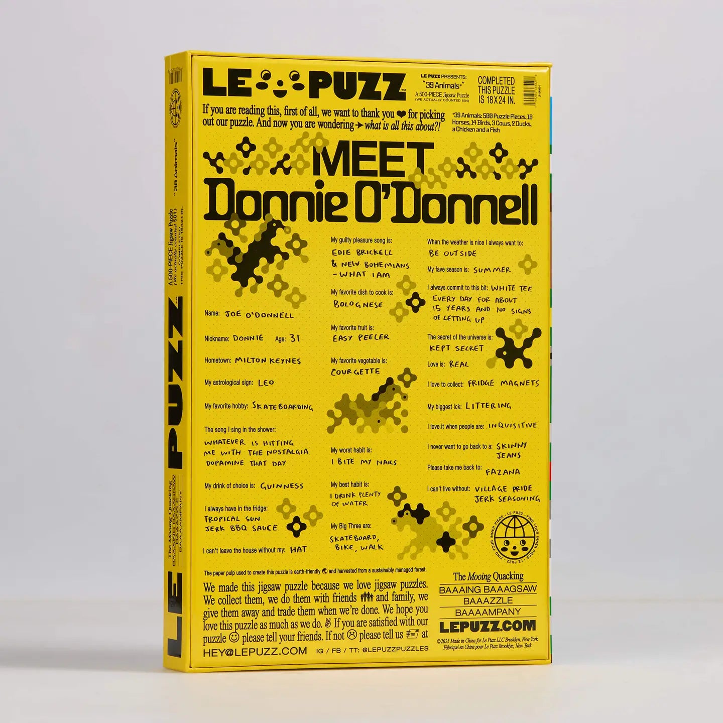 39 Animals 500 ct. Puzzle by Le Puzz