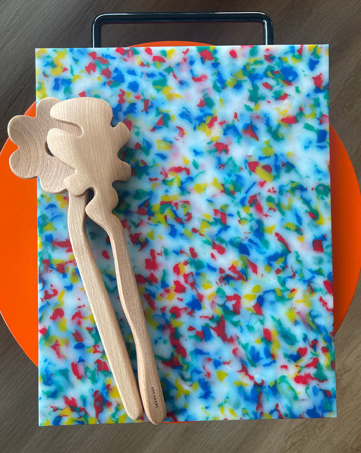 Large Multi White Confetti Cutting Board by Fredericks & Mae